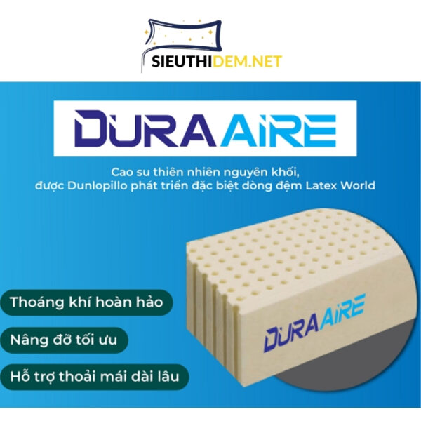 Đệm cao su Dunlopillo Latex World Eco Fresh - Ảnh 3