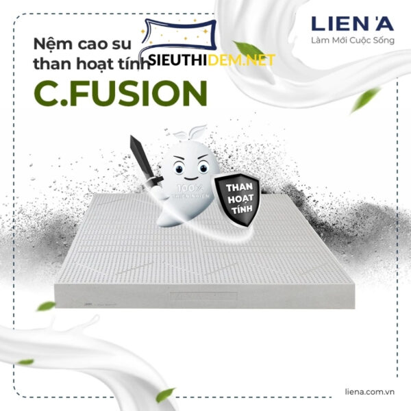 Đệm cao su Liên Á than hoạt tính Ladome Grey - Ảnh 2